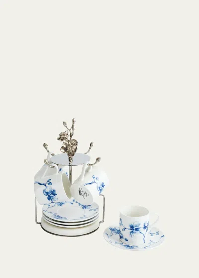 Michael Aram Blue Orchid Demitasse Set With Stand