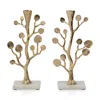 Michael Aram Botanical Leaf 2-piece Candleholder Set In Gold