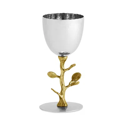Michael Aram Botanical Leaf Kiddush Cup In Silver