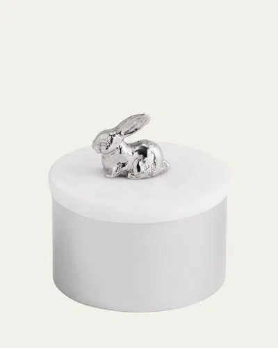 Michael Aram Bunny Trinket Box In Silver