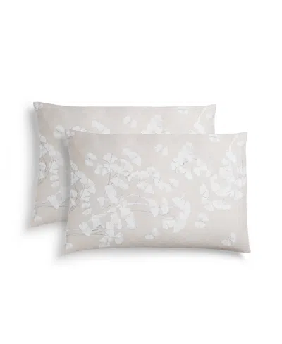 Michael Aram Butterfly Gingko 2-piece Cotton Sham, Standard In Neutral