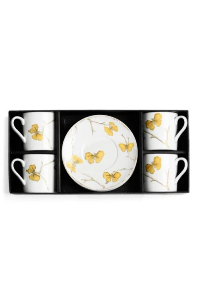 Michael Aram Butterfly Gingko Demitasse 9-piece Set In Yellow
