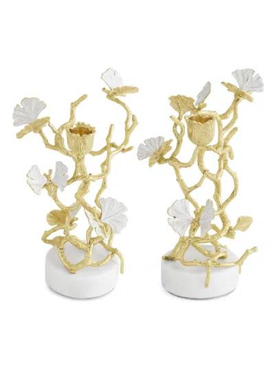 Michael Aram Butterfly Gingko Gold 2-piece Candelholder Set