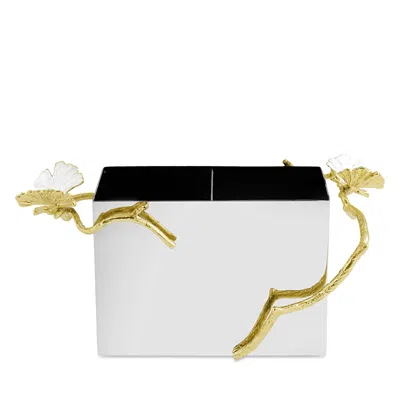 Michael Aram Butterfly Gingko Gold Cutlery Holder In Silver