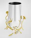 Michael Aram Butterfly Ginkgo White And Gold Medium Vase In White And Gold