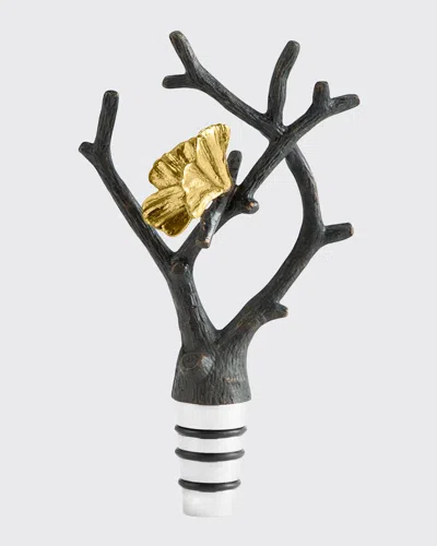 Michael Aram Butterfly Ginkgo Bottle Stopper In Silver