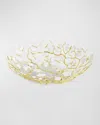 Michael Aram Butterfly Ginkgo White And Gold Centerpiece Bowl In White And Gold