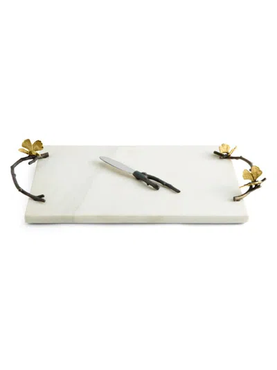 Michael Aram Butterfly Ginkgo Cheese Board & Knife Set In Multi