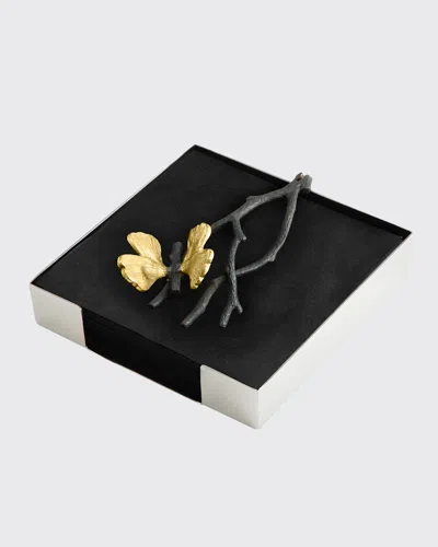 Michael Aram Butterfly Ginkgo Cocktail Napkin Holder In Black