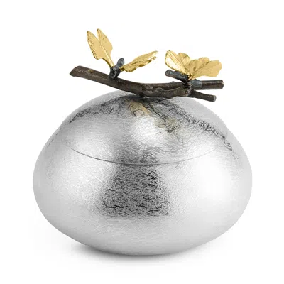 Michael Aram Butterfly Ginkgo Covered Dish In Silver
