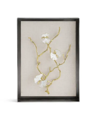 Michael Aram Butterfly Ginkgo Gold Fabric Shadow Box, 13.75" X 10.25" In No Color