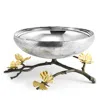Michael Aram Butterfly Ginkgo Footed Centerpiece Bowl In Gray