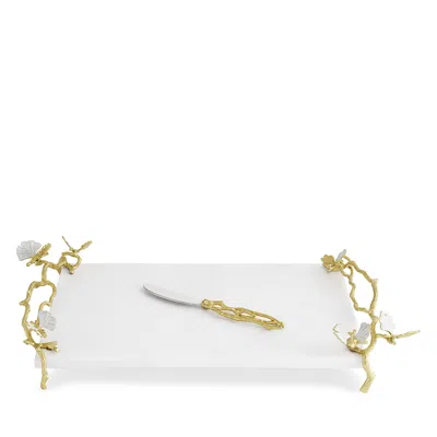 MICHAEL ARAM BUTTERFLY GINKGO GOLD CHEESEBOARD W/ SPREADER