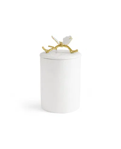 Michael Aram Butterfly Ginkgo Gold Medium Porcelain Canister In White