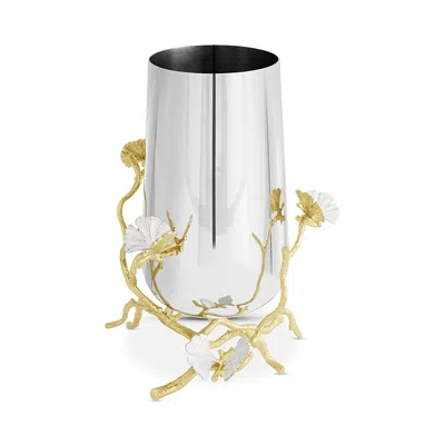 MICHAEL ARAM BUTTERFLY GINKGO GOLD MEDIUM VASE