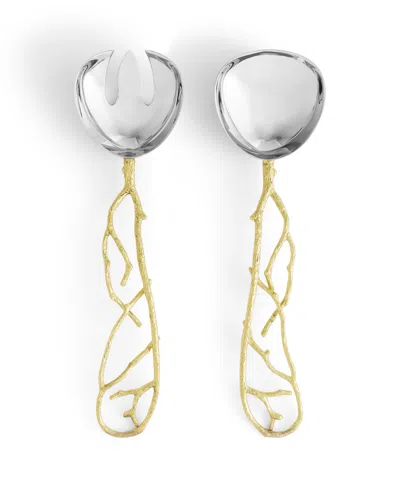 MICHAEL ARAM BUTTERFLY GINKGO GOLD SERVING SET, 2 PIECES