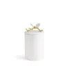 Michael Aram Butterfly Ginkgo Gold Small Porcelain Canister In White