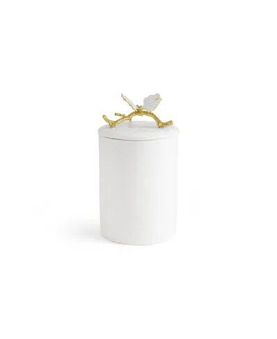 Michael Aram Butterfly Ginkgo Gold Small Porcelain Canister In White