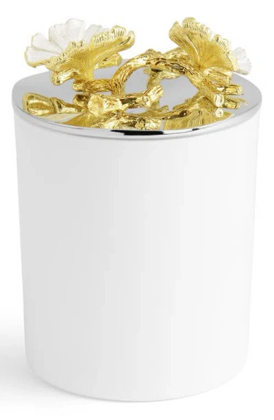 Michael Aram Butterfly Ginkgo Gold Soy Wax Candle In White