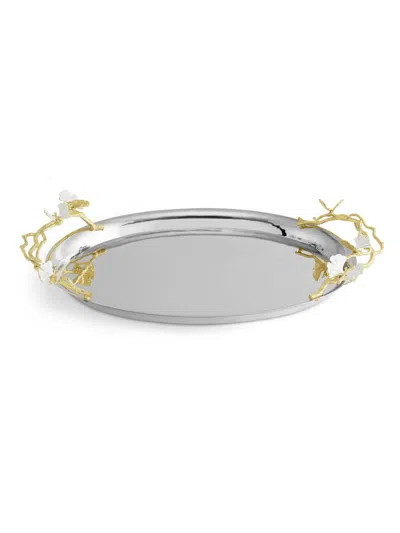 Michael Aram Butterfly Ginkgo Gold Tray In Silver