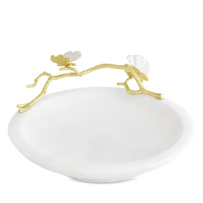 Michael Aram Butterfly Ginkgo Gold Trinket Dish In White