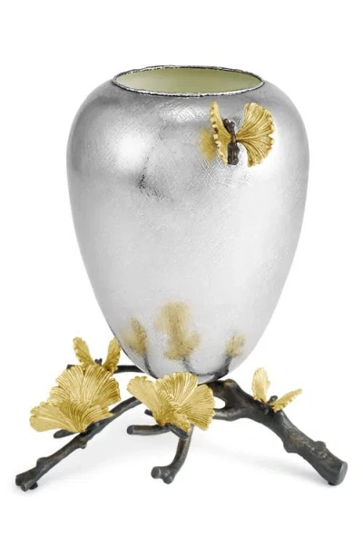 Michael Aram Butterfly Ginkgo Large Footed Vase In Gold