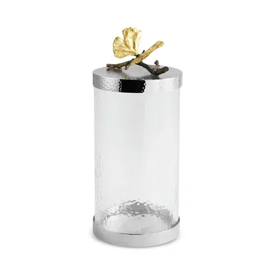 Michael Aram Butterfly Ginkgo Large Kitchen Canister In Silver