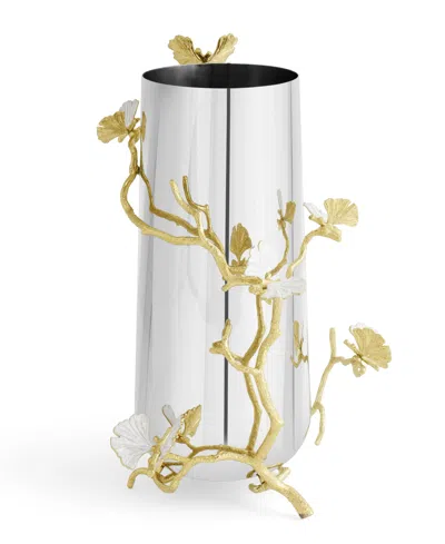 MICHAEL ARAM BUTTERFLY GINKGO GOLD LARGE VASE