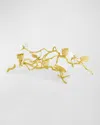 Michael Aram Butterfly Ginkgo White And Gold Low Candleholders In White And Gold