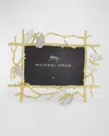 Michael Aram Butterfly Ginkgo Photo Frame, 4" X 6" In White And Gold