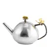 Michael Aram Butterfly Ginkgo Round Teapot In Gray