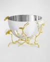 Michael Aram Butterfly Ginkgo White And Gold Serving Bowl In White And Gold