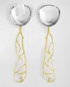 Michael Aram Butterfly Ginkgo White And Gold Serving Set In White And Gold