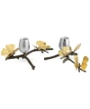 Michael Aram Butterfly Ginkgo Set Of 2 Candle Holders In Silver