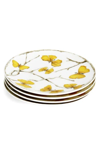 MICHAEL ARAM MICHAEL ARAM BUTTERFLY GINKGO SET OF 4 TIDBIT PLATES
