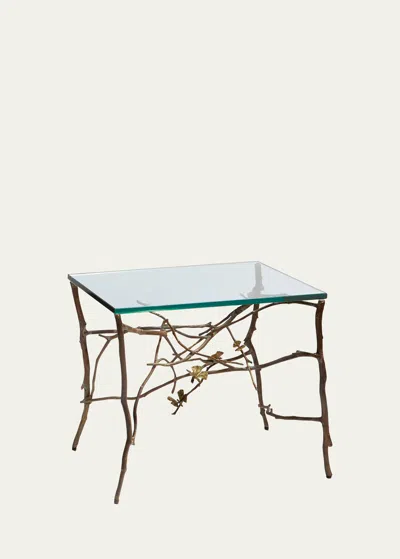 Michael Aram Butterfly Ginkgo Side Table In Brass