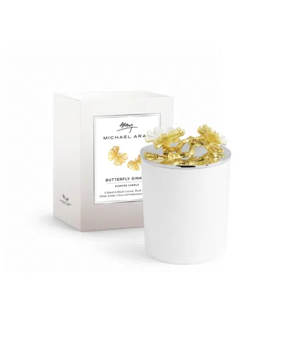 Michael Aram Butterfly Ginkgo Single Wick 13.5 Oz. Scented Candle In White