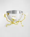 Michael Aram Butterfly Ginkgo White And Gold Small Bowl In White And Gold