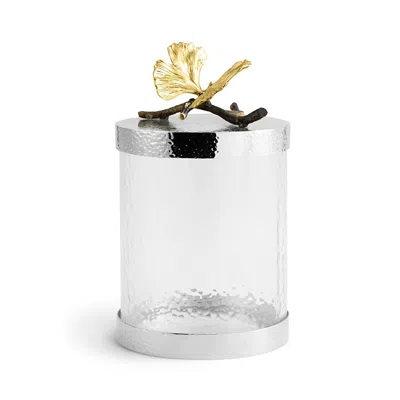 Michael Aram Butterfly Ginkgo Small Kitchen Canister In Silver