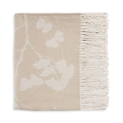 Michael Aram Butterfly Ginkgo Throw Blanket, 60 X 70 In Neutral