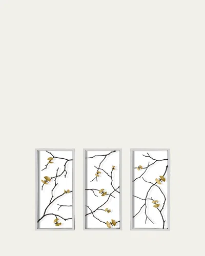 Michael Aram Butterfly Ginkgo Wall Art Panels In White