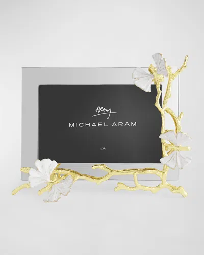 Michael Aram Butterfly Ginkgo White And Gold Frame, 4" X 6" In Black
