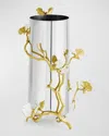 Michael Aram Butterfly Ginkgo White And Gold Large Vase In White And Gold