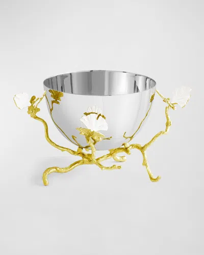 MICHAEL ARAM BUTTERFLY GINKGO WHITE & GOLD SMALL BOWL