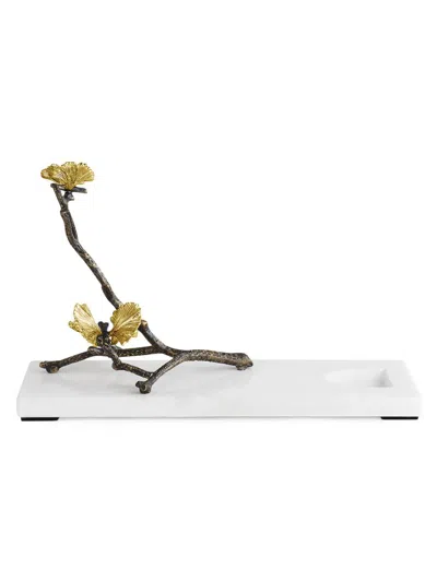 Michael Aram Butterfly Ginkgo Wine Rest In White
