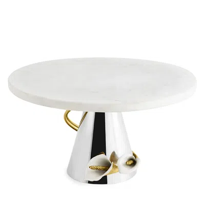 Michael Aram Calla Lily Cake Stand In Silver