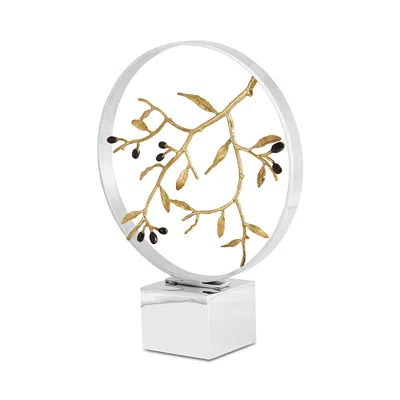 Michael Aram Celebration Of Life Olive Branch Sculptural Urn In Silver