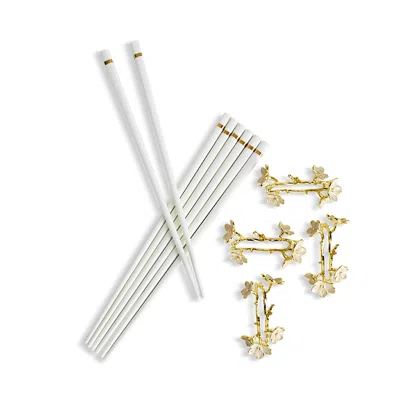 MICHAEL ARAM CHERRY BLOSSOM CHOPSTICKS & STANDS SET