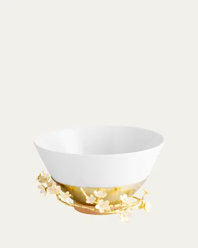 Michael Aram Cherry Blossom Porcelain Serving Bowl In Gold