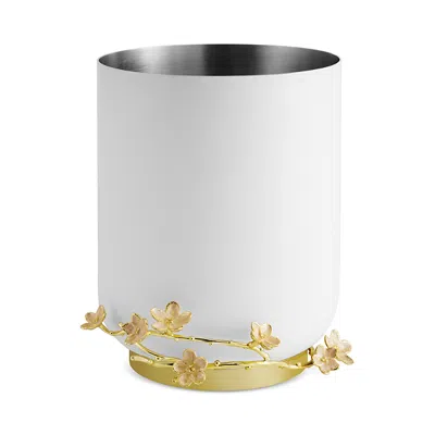 Michael Aram Cherry Blossom Wastebasket In White